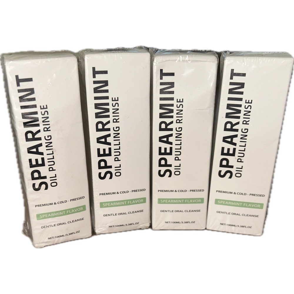 Spearmint Oil Pulling Rinse 100 ml Lot of 4 New Sealed Exp.2028